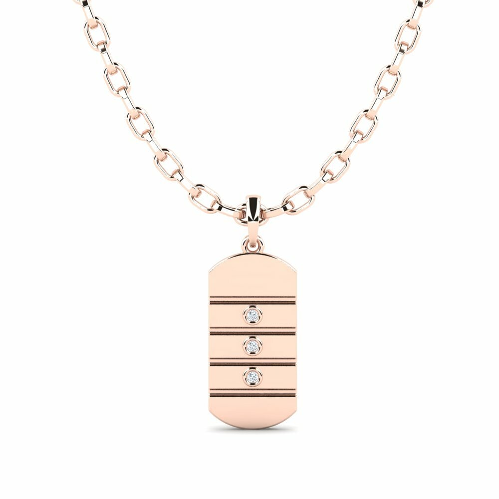 14k Oro Rosa Colgante para hombre Abhay