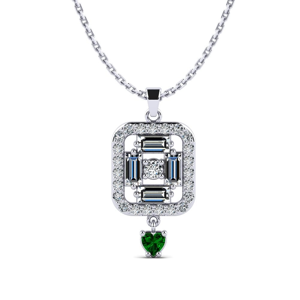 Circonita Verde Colgante de Mujer Ablahat