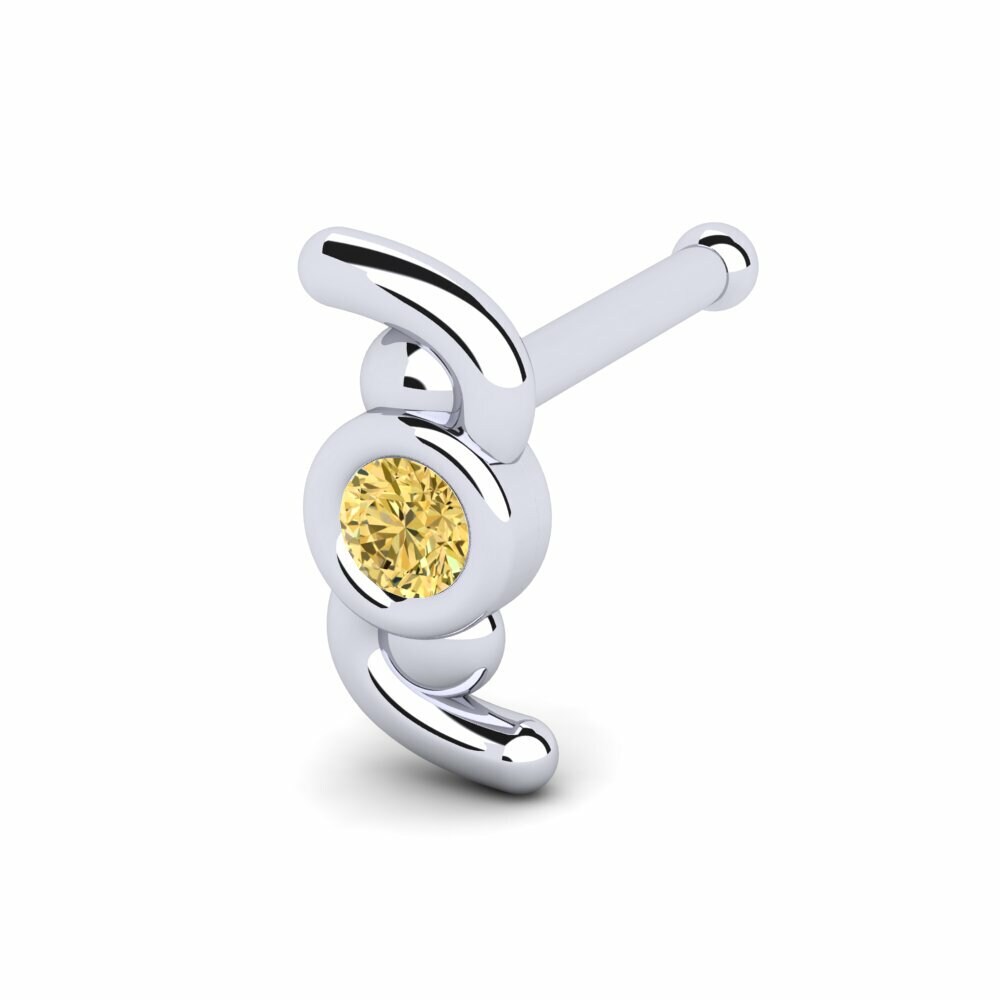 Gele Diamant Neus Pin Abmis