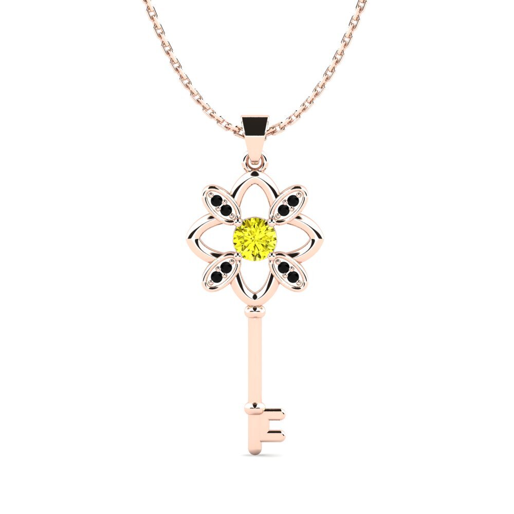 Gele Diamant Dames Hanger Abner