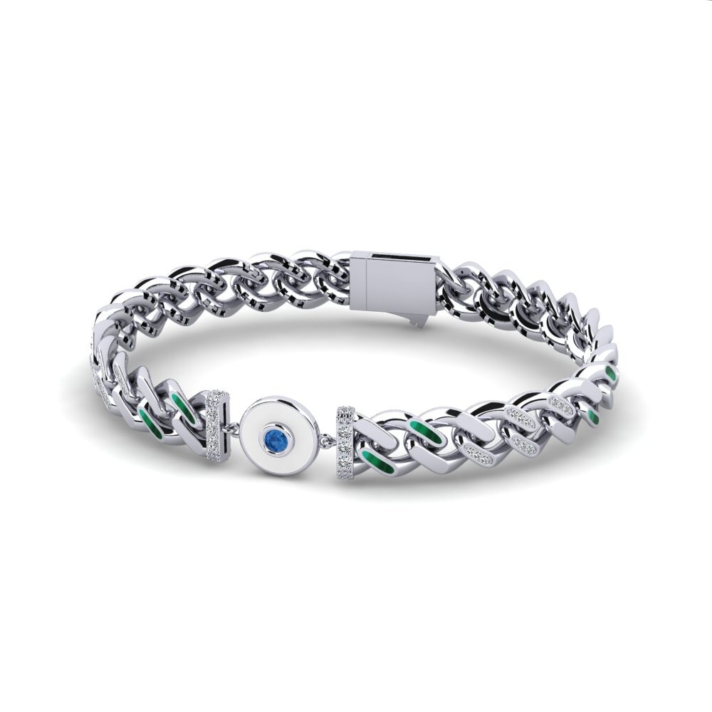 Dark Blue Zirconia Women's Bracelet Abover