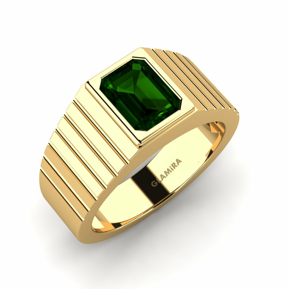 Green Tourmaline Men's Ring Abreger