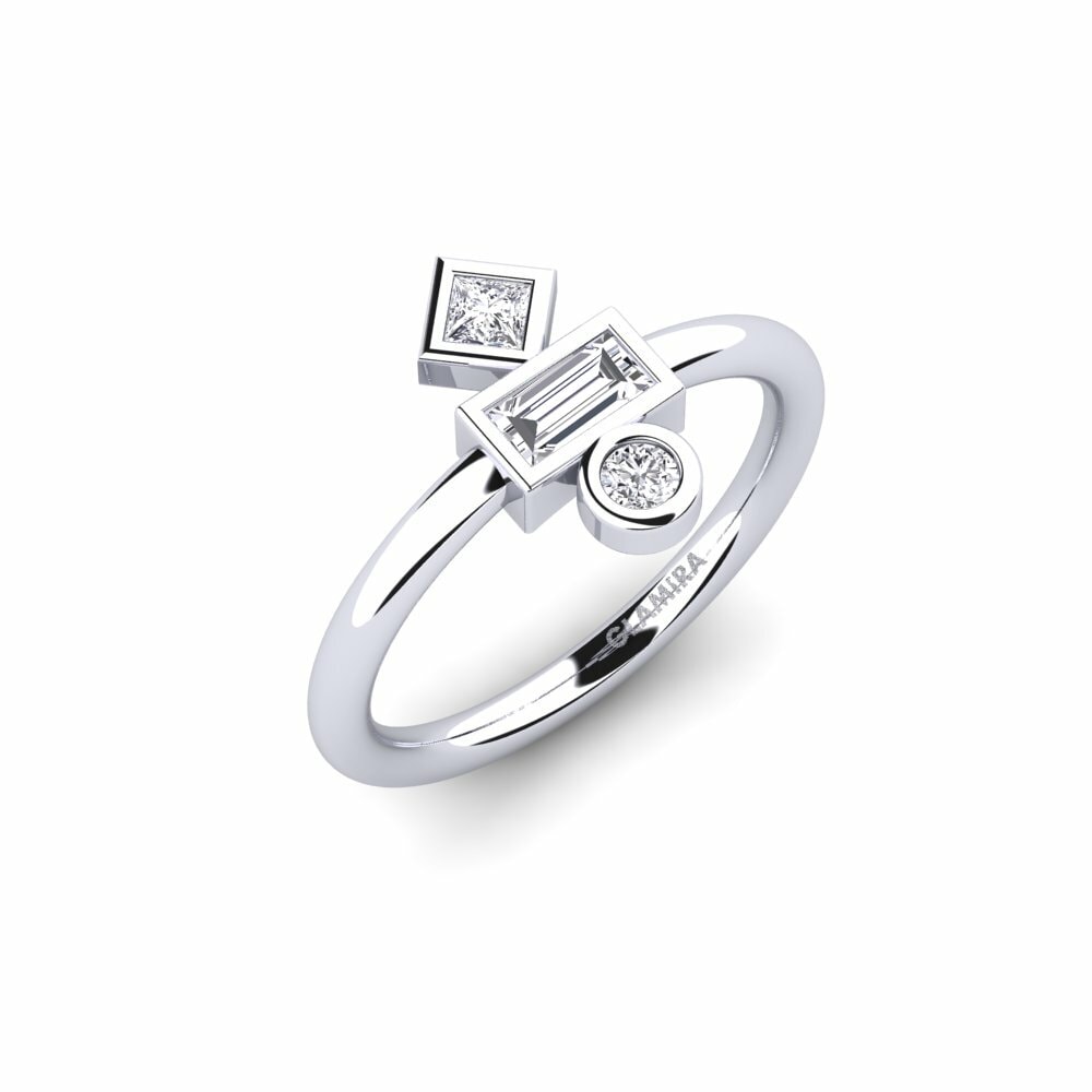 950 Palladium Diamond Knuckle Ring Abrial