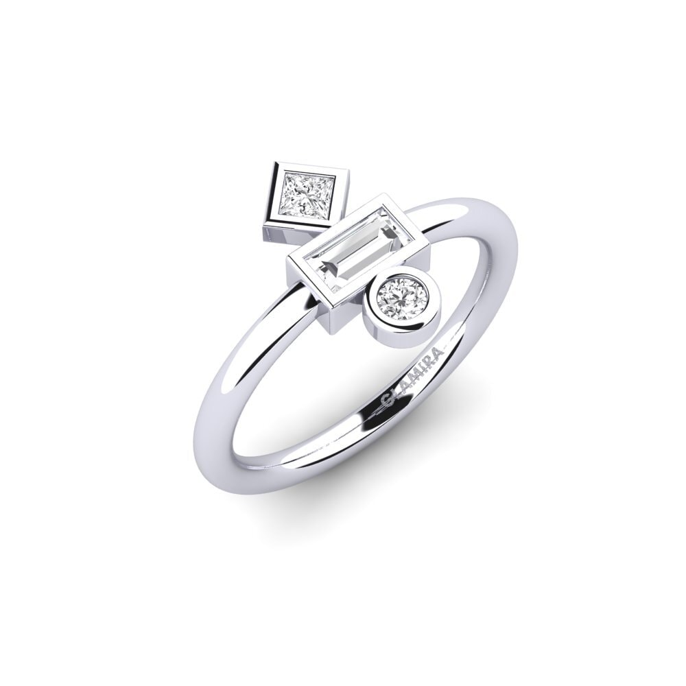 950 Palladium White sapphire Knuckle Ring Abrial
