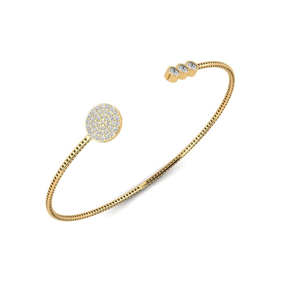 Alliance Homme En Or Jaune 18 Carats Avec Diamants 0,40 Ct - Taille Personnalisable
