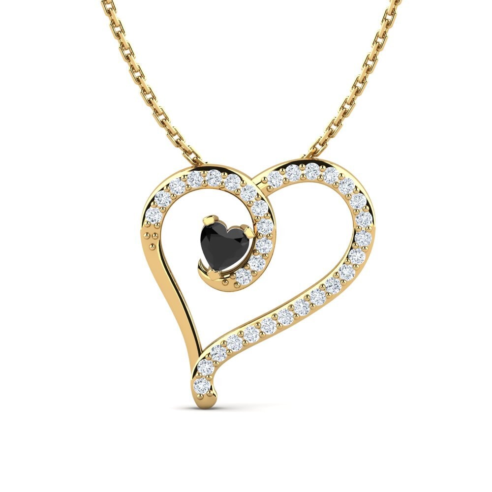 Heart Black Sapphire Women's Pendant Acantha