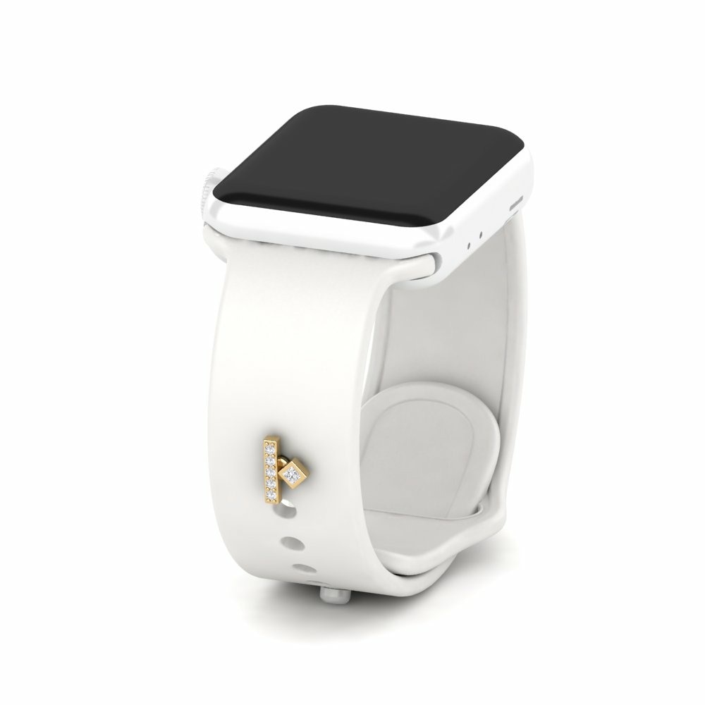 Accesorios para Apple Watch® Accorn Oro Amarillo 585 Zafiro blanco