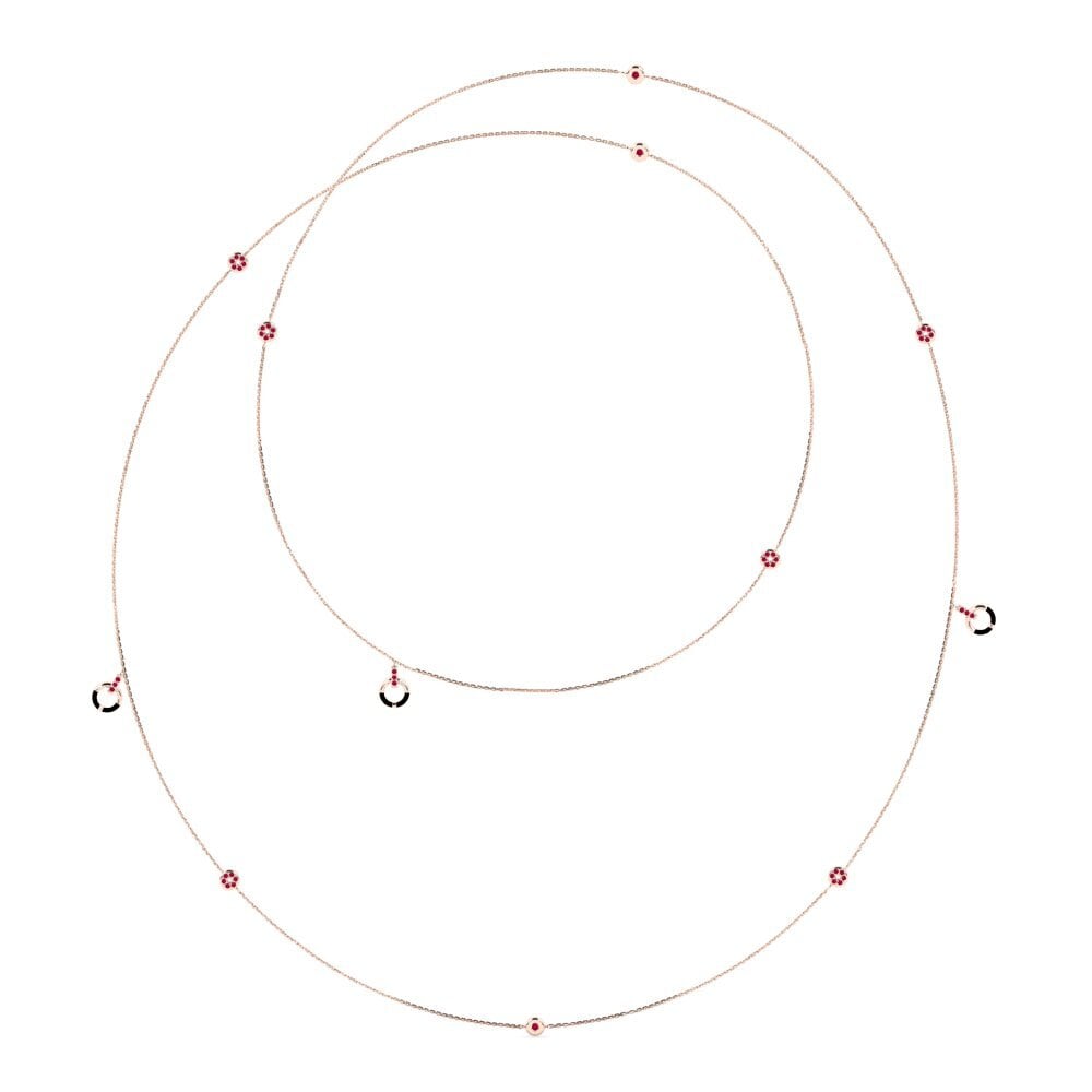 14ct Rose Gold Ruby Women's Necklace Achievement