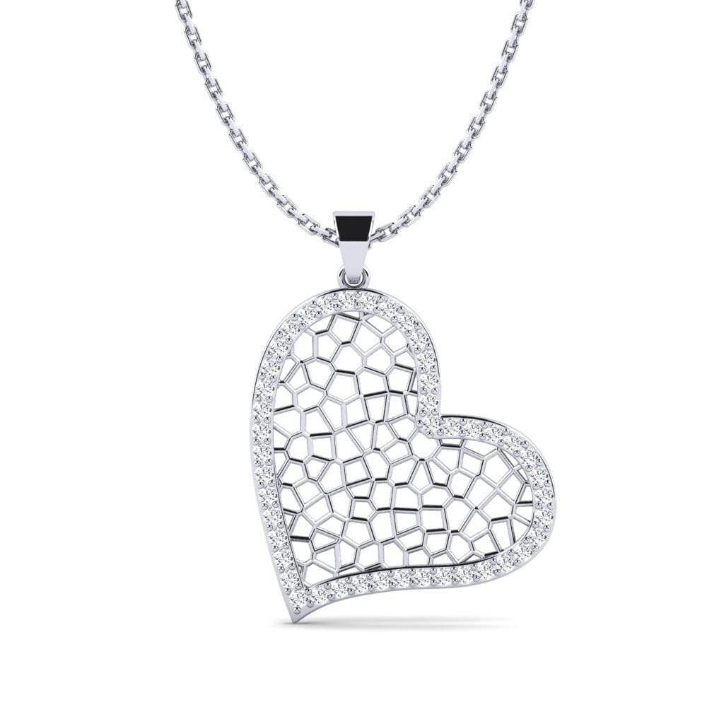 White Silver Zirconia Women's Pendant Acking