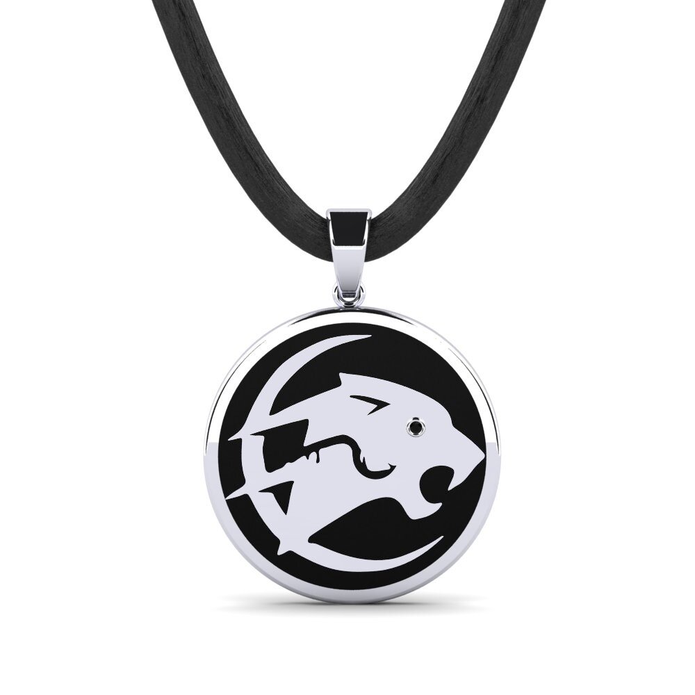 925 Prata de lei Ônix Negro Pingente masculino Acomma