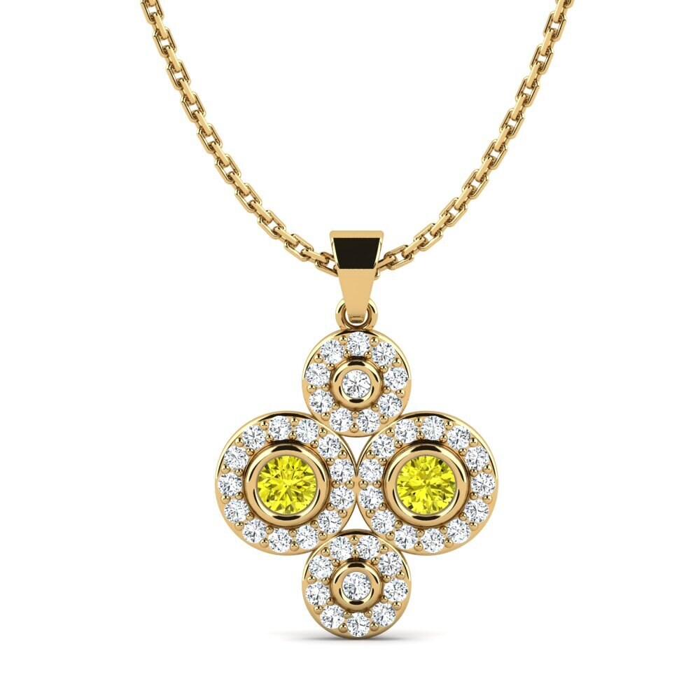 Diamante Amarillo Colgante de Mujer Acrobatique