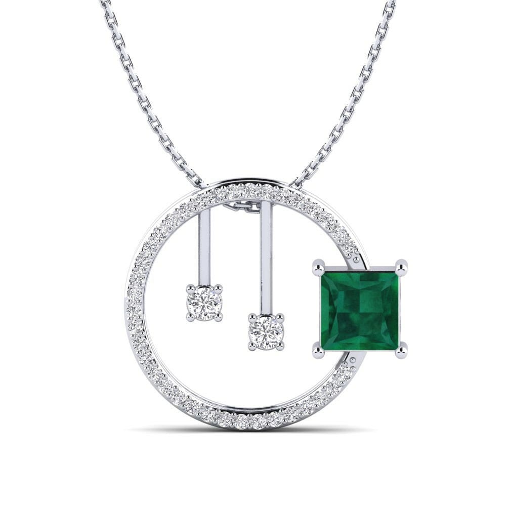 Mặt dây chuyền nữ Acrux Đá Emerald / Ngọc lục Bảo