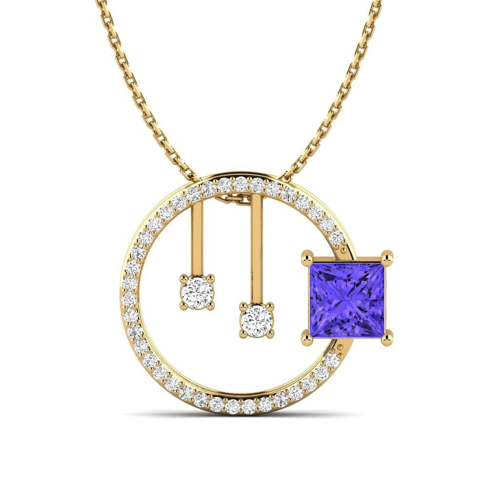 Gelbgold 585 Tansanit Damen anhänger Acrux