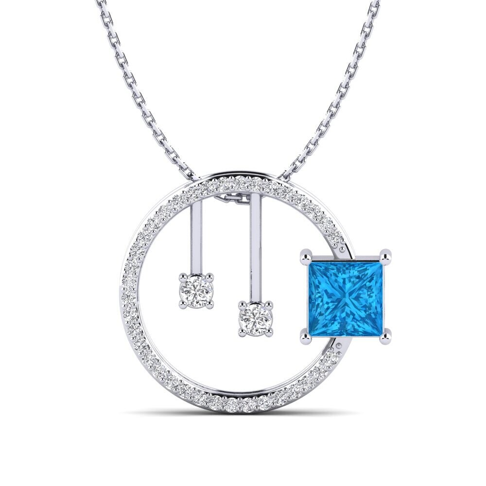 Princess Blue Topaz Women's Pendant Acrux