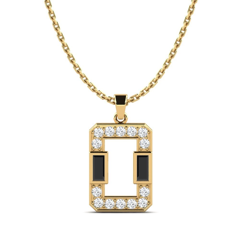 Baguette Black Sapphire Women's Pendant Activant