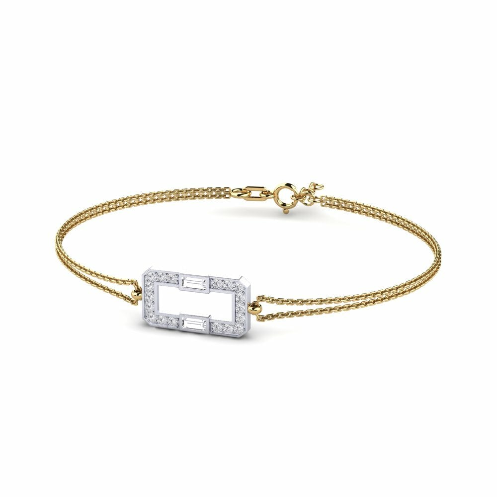 9k Oro Blanco & Amarillo Pulsera de Mujer Activiste