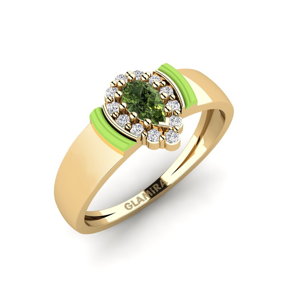 Zafiro Verde Anillo meñique Acworth