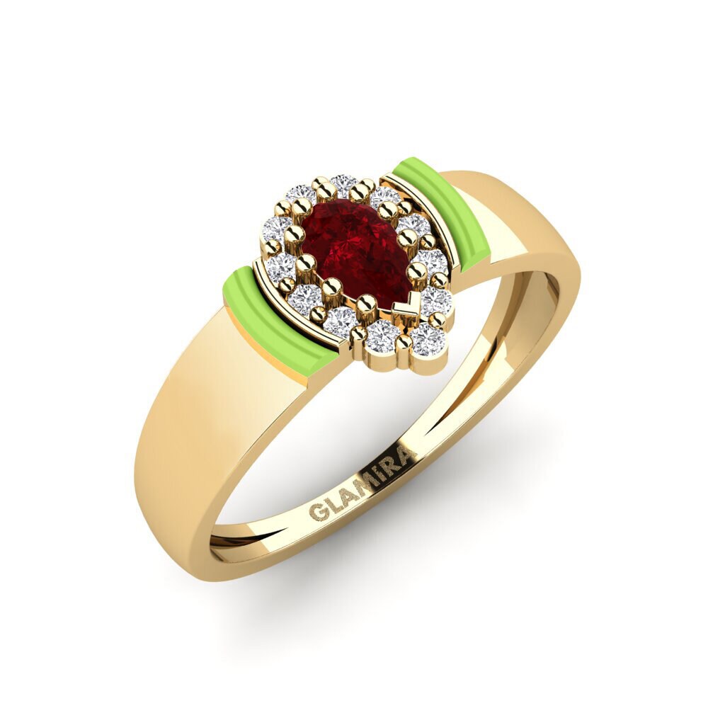 Circonita Roja Anillo meñique Acworth