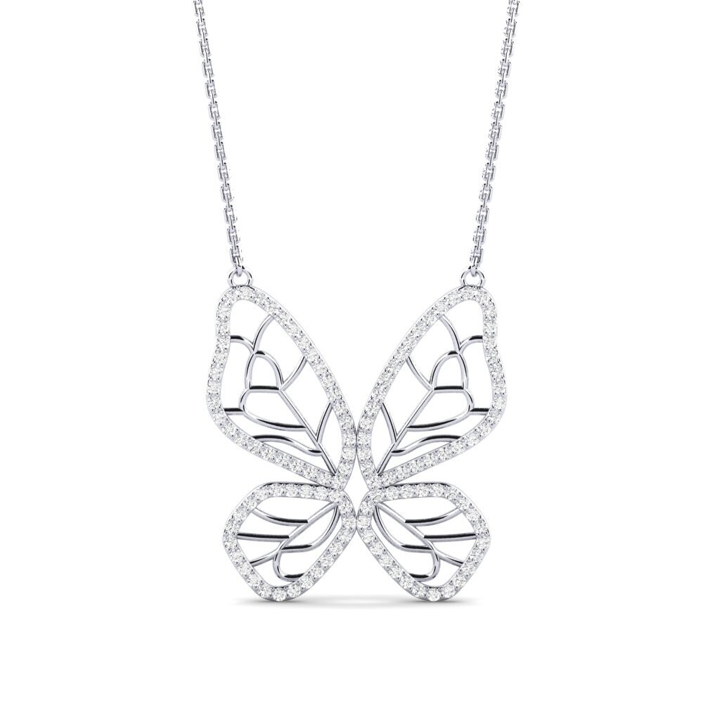 Zafiro blanco Collar de Mujer Adaira