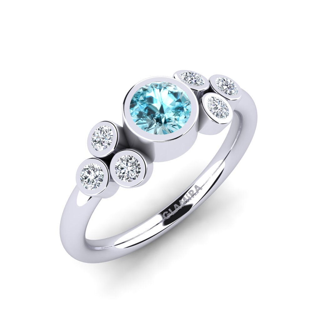 Blue Zircon Engagement Ring Adamaris