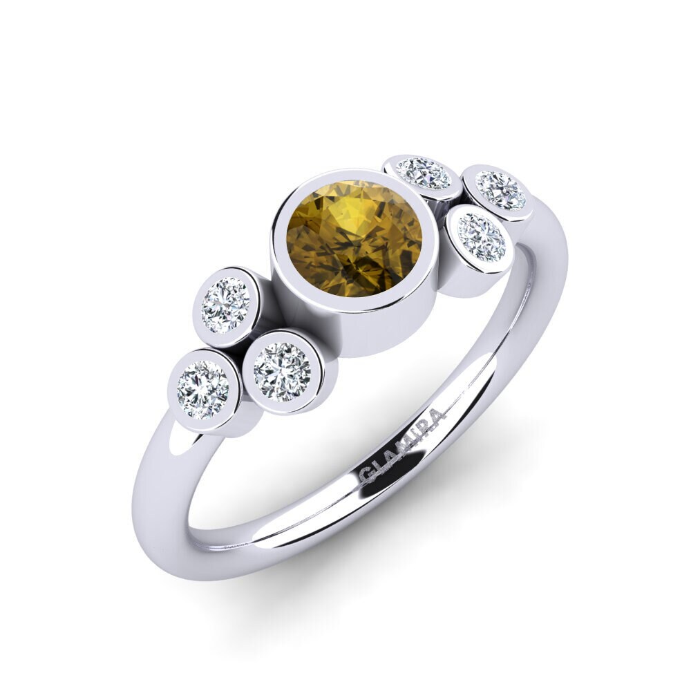 Brown Zircon Engagement Ring Adamaris