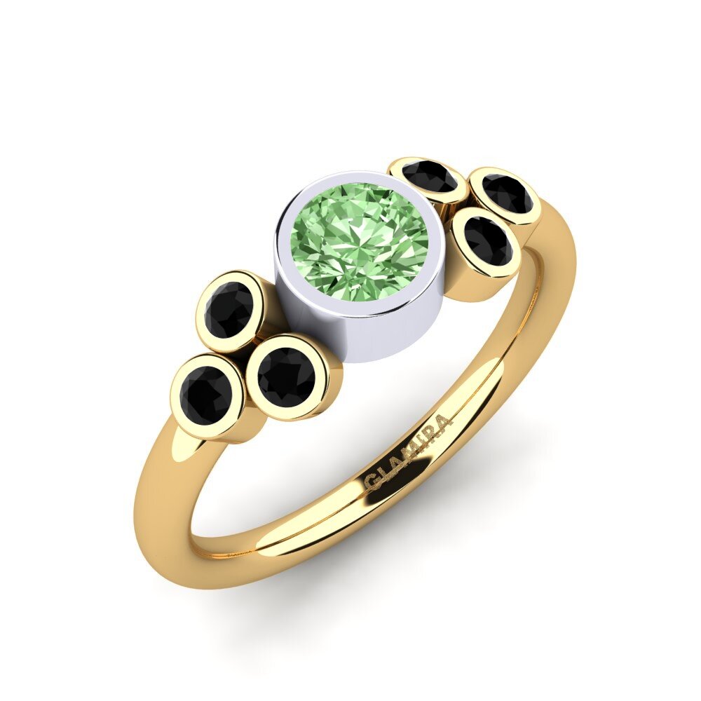 14k Oro Amarillo/Blanco Anillo de compromiso Adamaris