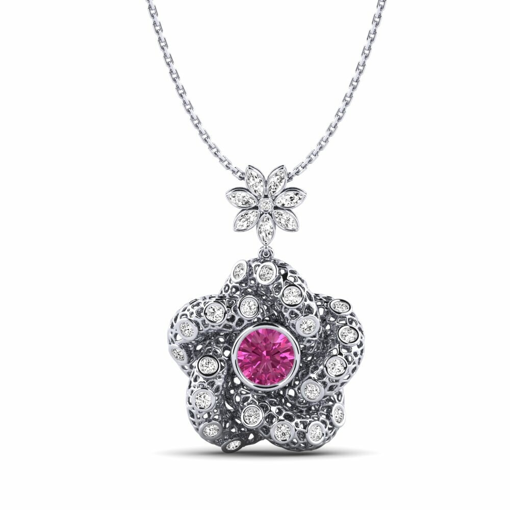 Topacio Rosa Colgante de Mujer Adane