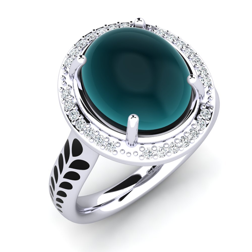 Topazio Azzurro London Cabochon Anello Adanelia