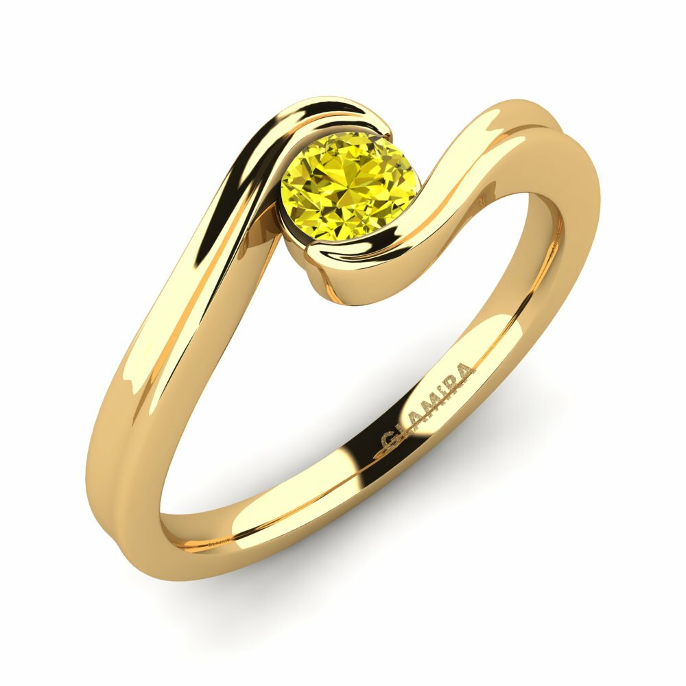 Yellow Diamond Engagement Ring Adele