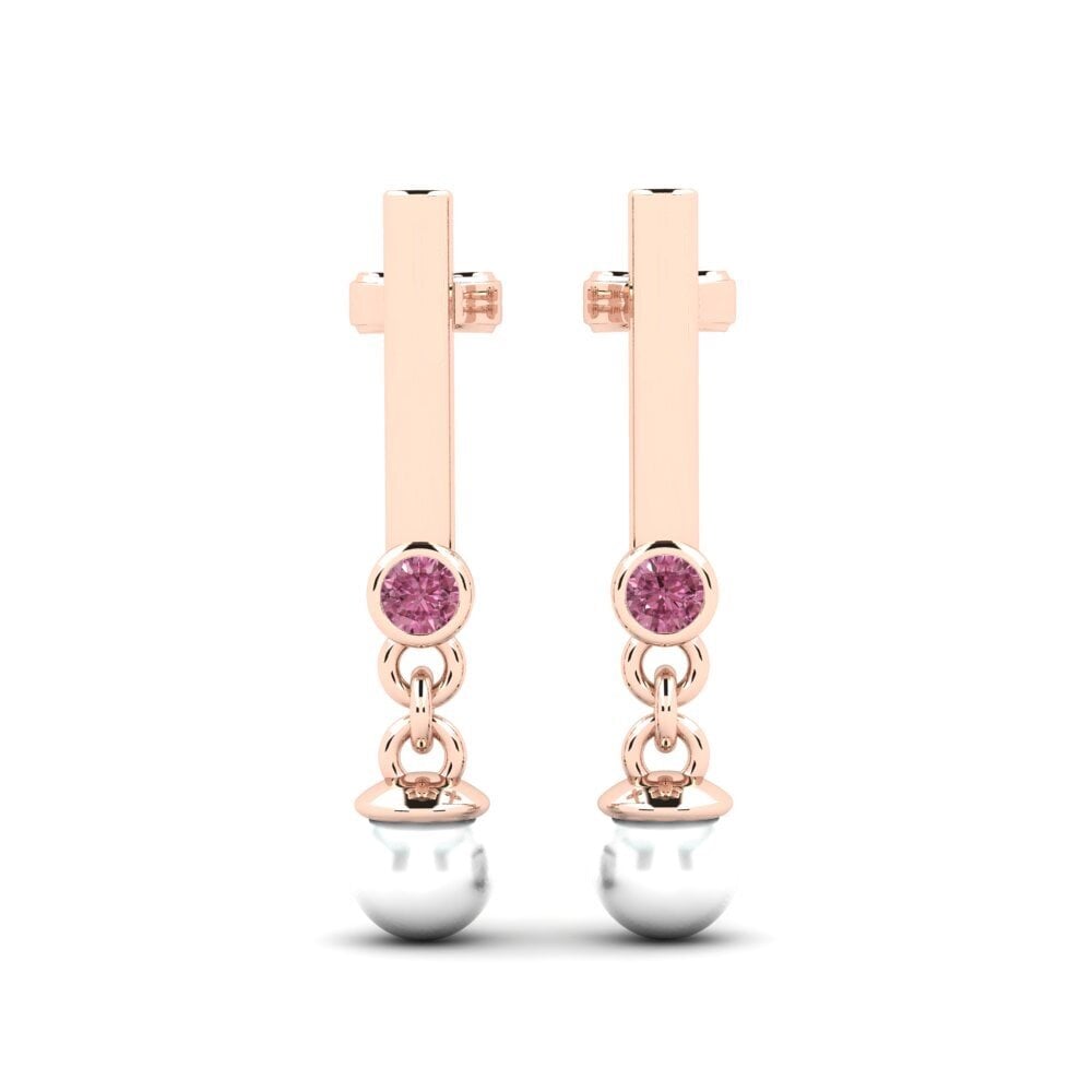 Rotgold 750 Rhodolit-Granat Damen ohrring Adelina