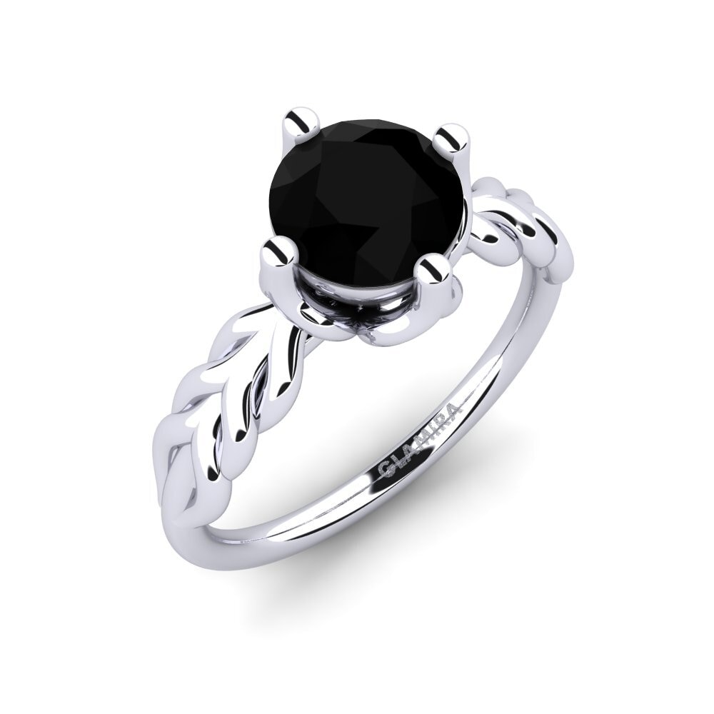 Black Onyx Engagement Ring Adelka