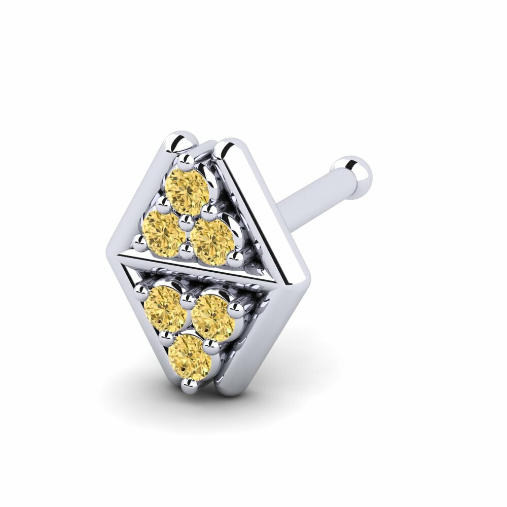 Yellow Diamond Nose Pin Adelweiss