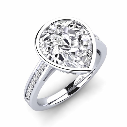 Ring Adeshia 585 White Gold & Diamond & White Sapphire