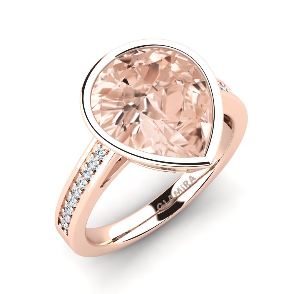 14ct Rose Gold Morganite Ring Adeshia