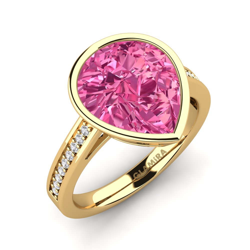 9ct Yellow Gold Pink Tourmaline Ring Adeshia