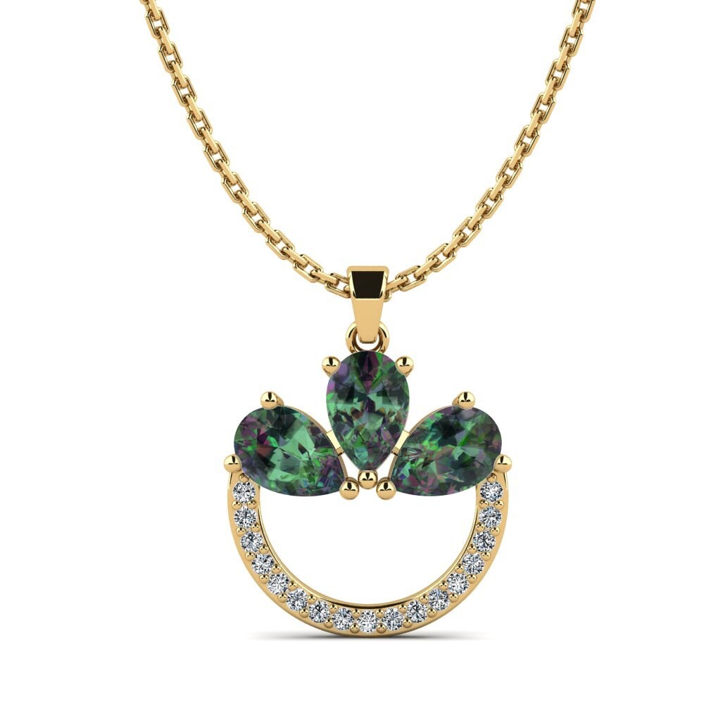 Pear Mystic Topaz Women's Pendant Adilet