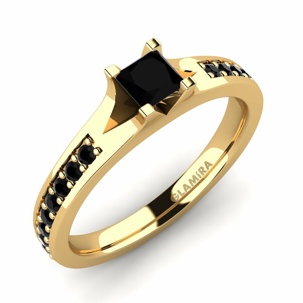 Zwarte Onyx Verlovingsring Adira 0.27crt