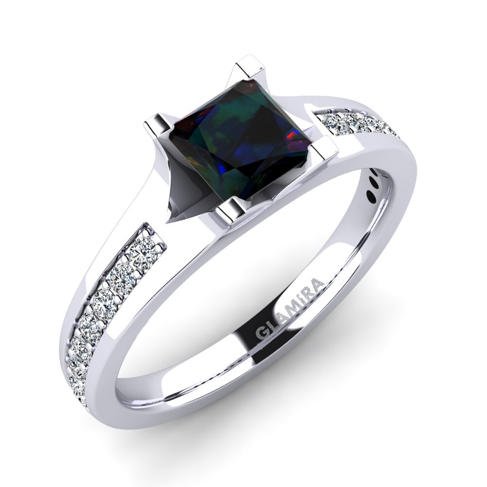 Black Opal Engagement Ring Adira 0.93crt