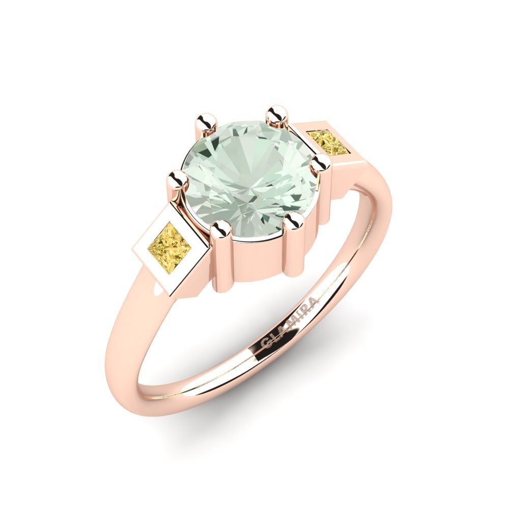 Amatista verde Anillo de compromiso Adlina
