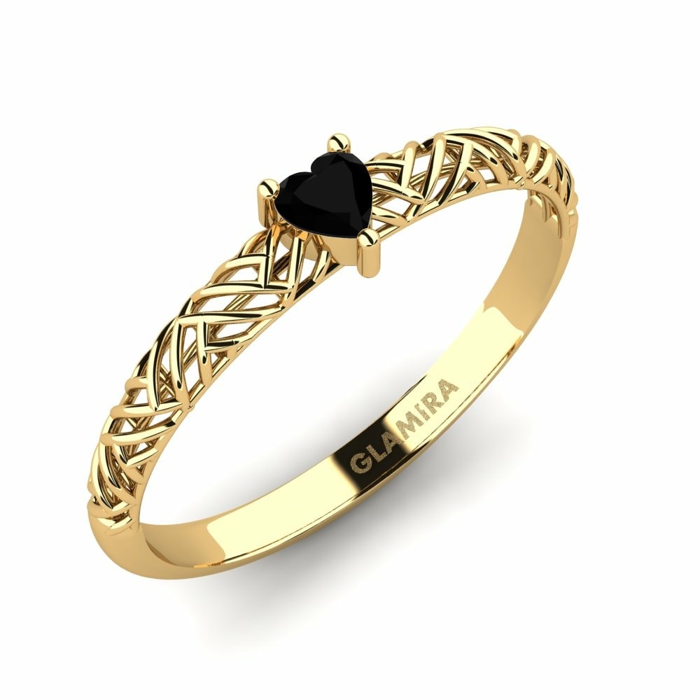 Čierny ónyx Zásnubný prsteň Adlonn