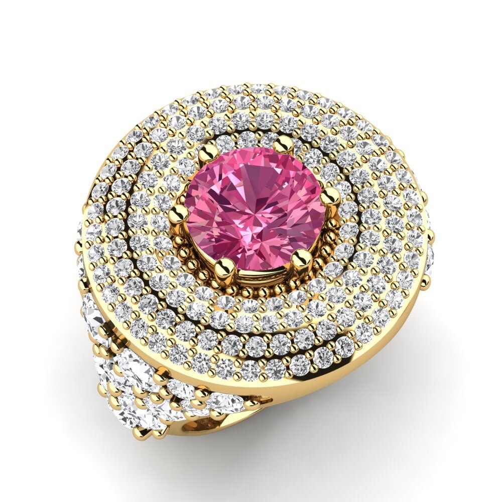 9ct Yellow Gold Pink Tourmaline Ring Adoel