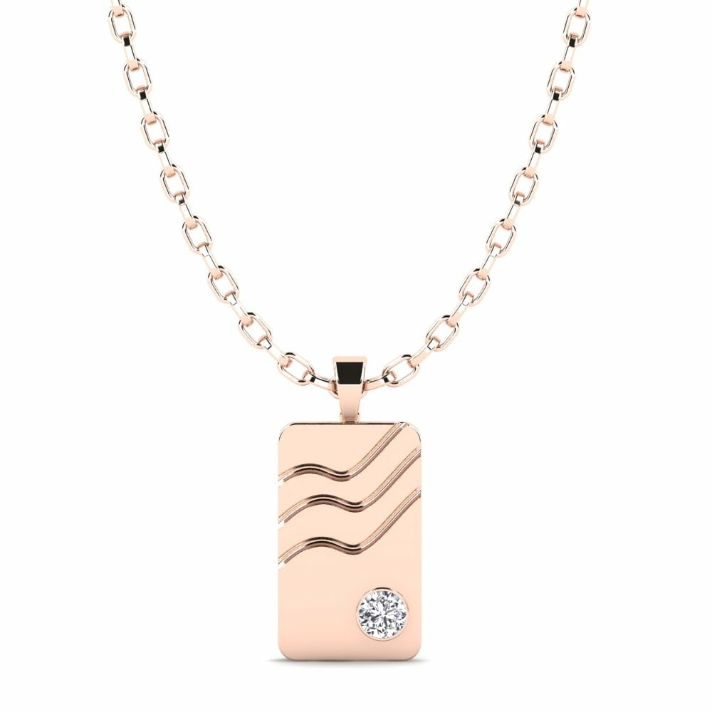 14k Oro Rosa Colgante para hombre Adolf