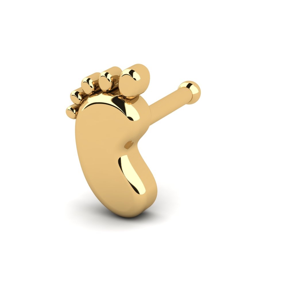 18K Geel Goud Neus Pin Adolph