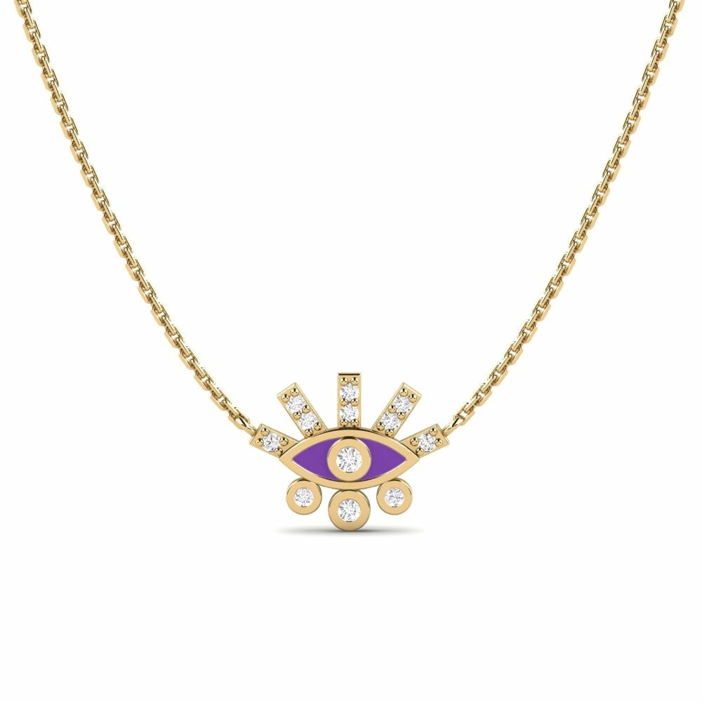 14k Oro Amarillo Collar de Mujer Adramyt