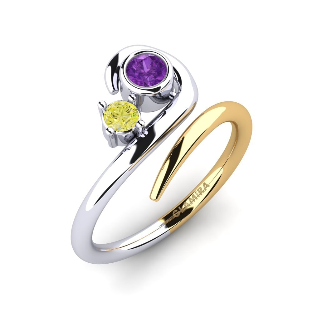 14ct White & Yellow Gold Ring Adsila