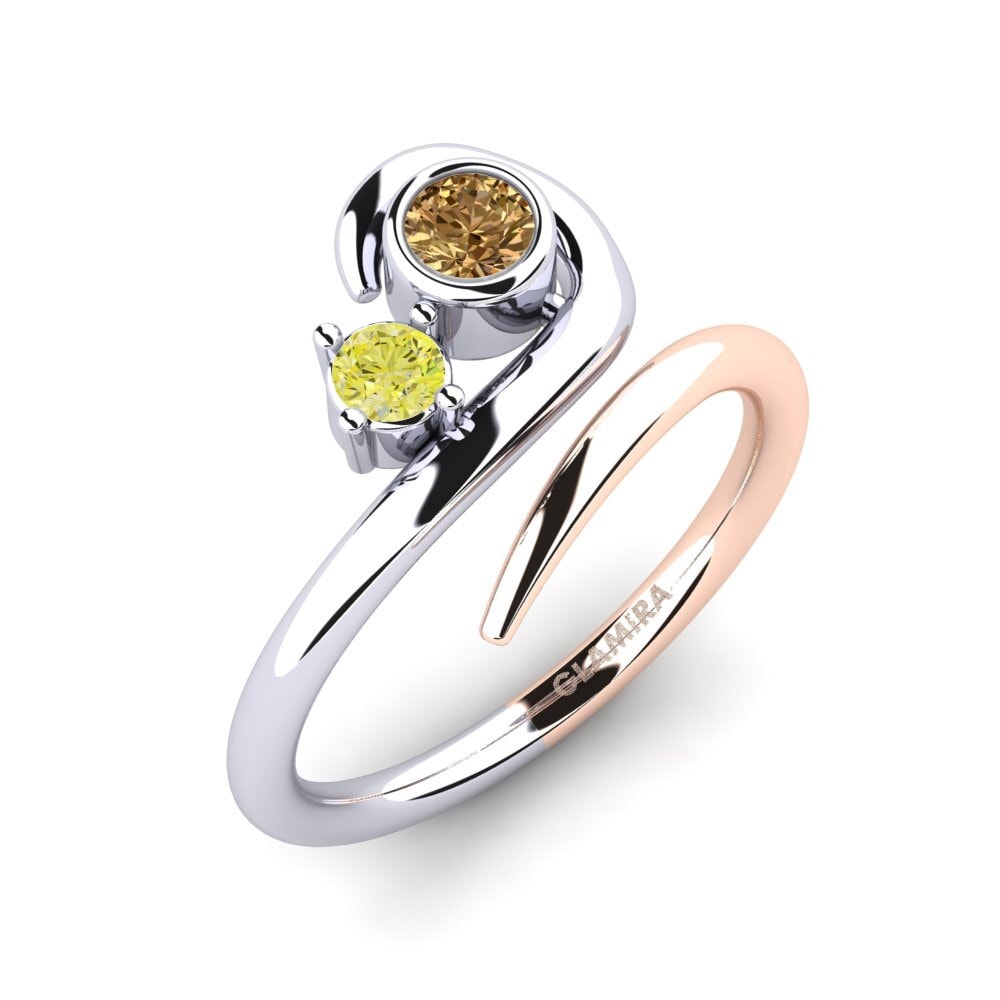 18ct White & Rose Gold Ring Adsila