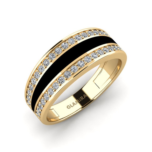 Ring Adstla 585 Yellow Gold & Swarovski Crystal