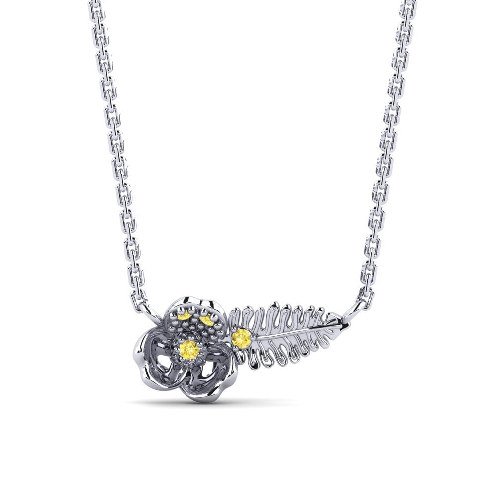 950 Platinum Yellow Sapphire Women's Necklace Advocacy