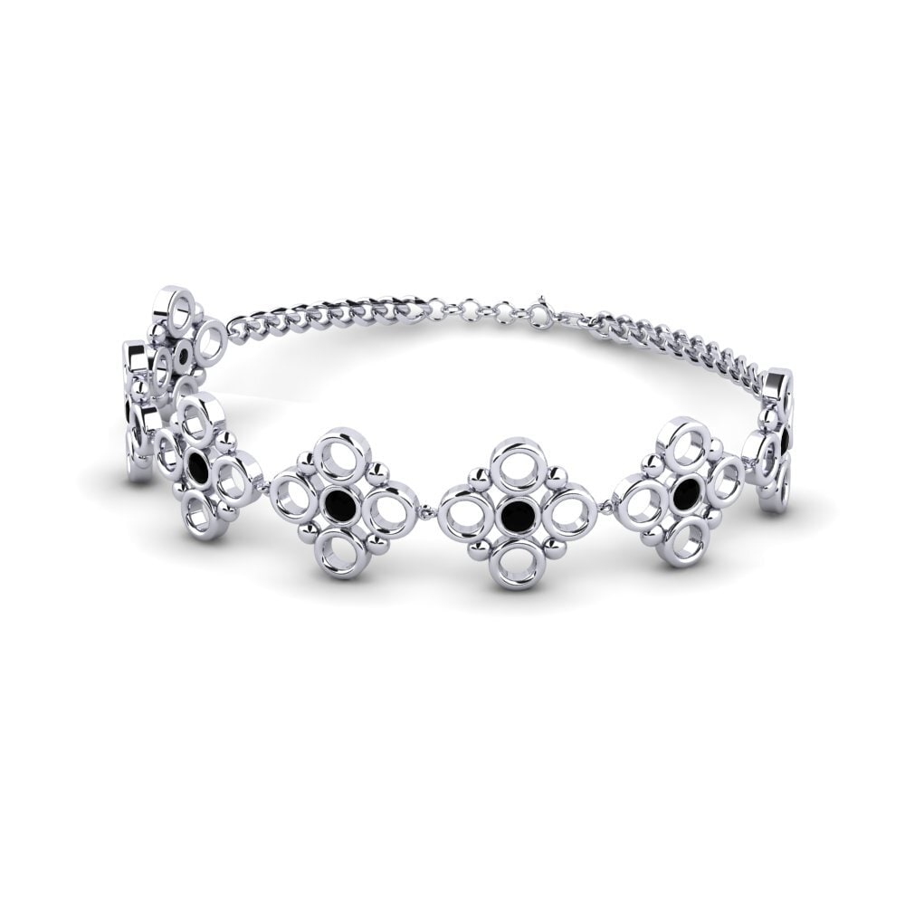 950 Palladium Black Diamond Women's Bracelet Aegtus