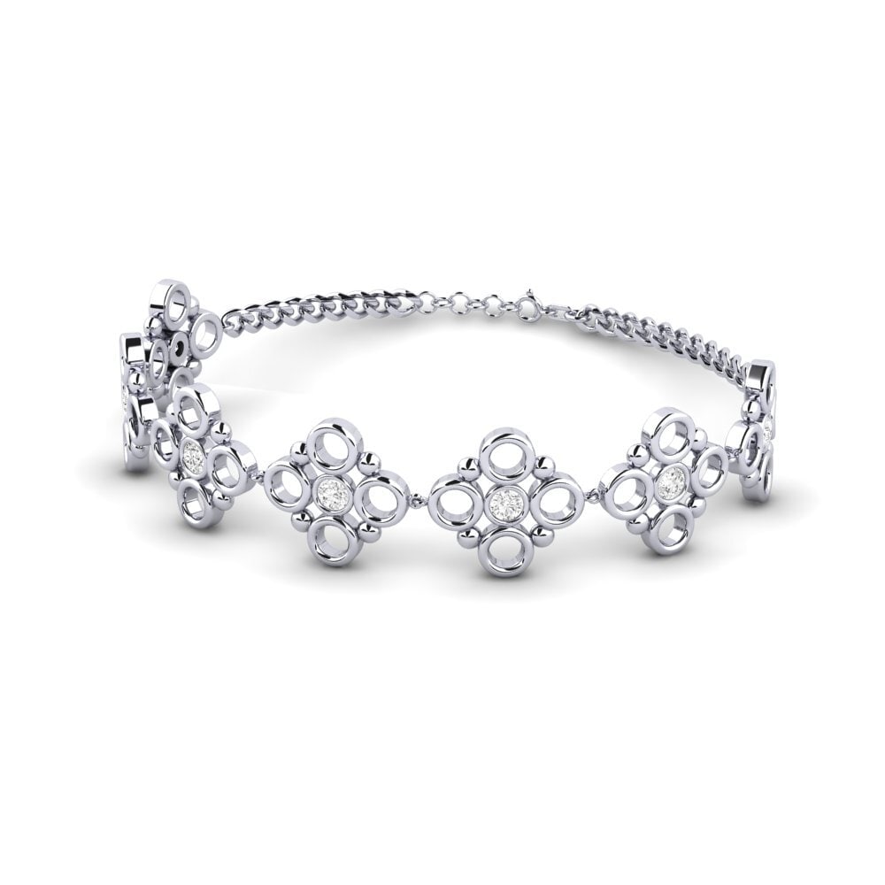 Paladio Zafiro blanco Pulsera de Mujer Aegtus